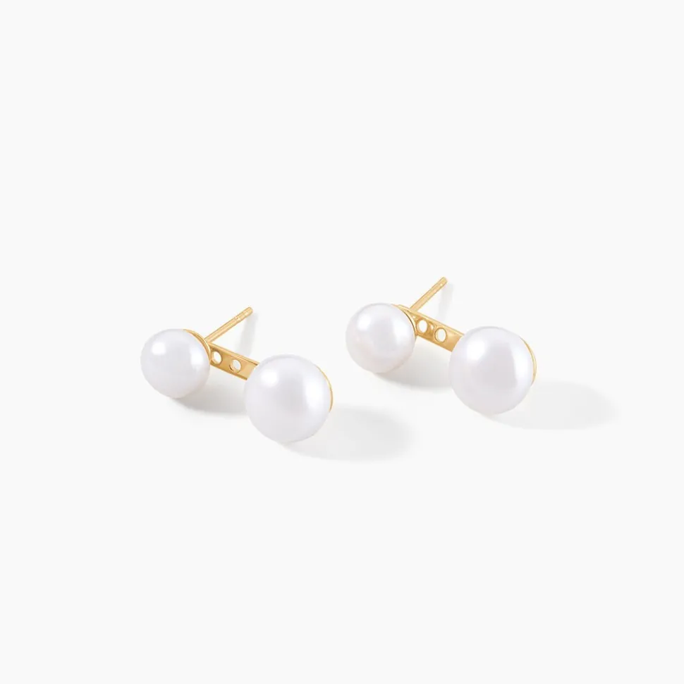 Bijoux D'oreilles Seona Or Jaune Perle De Culture