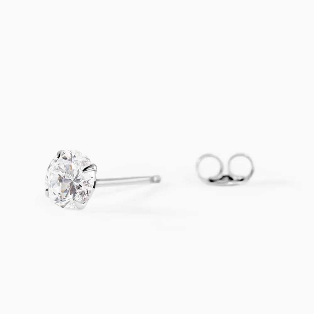 Marc Orian Bijoux Zirconium|Bijoux Homme > Boucle D'oreille Puce Unitaire Niels De Zirconium argent blanc oxyde