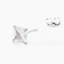 Marc Orian Bijoux Zirconium|Bijoux Homme > Boucle D'oreille Puce Unitaire Paco De Zirconium argent blanc oxyde