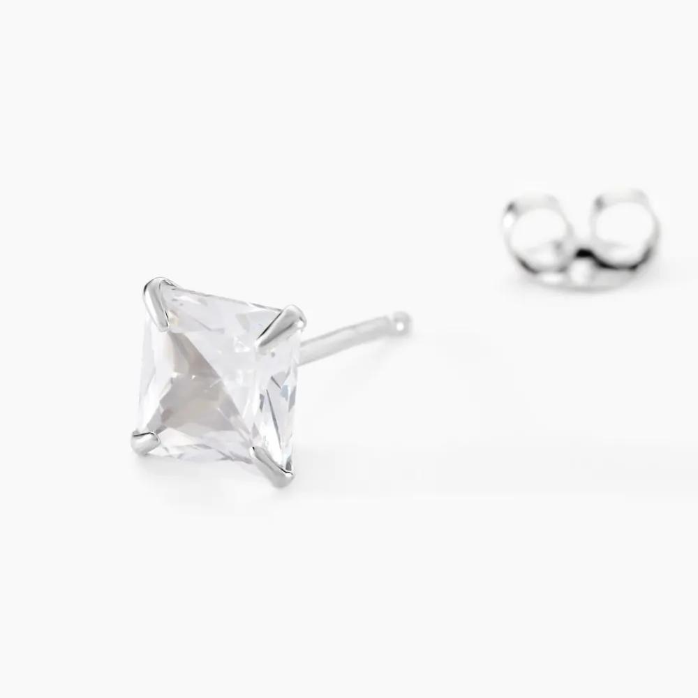 Marc Orian Bijoux Zirconium|Bijoux Homme > Boucle D'oreille Puce Unitaire Paco De Zirconium argent blanc oxyde