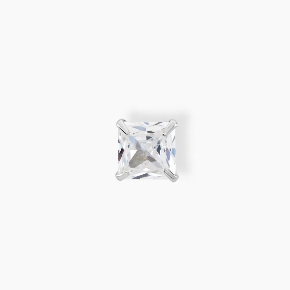 Marc Orian Bijoux Zirconium|Bijoux Homme > Boucle D'oreille Puce Unitaire Paco De Zirconium argent blanc oxyde