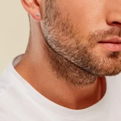 Marc Orian Bijoux Zirconium|Bijoux Homme > Boucle D'oreille Puce Unitaire Niels De Zirconium argent blanc oxyde