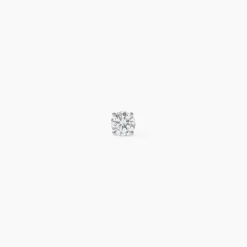 Boucle D'oreille Puce Unitaire Victoria Or Blanc Diamant