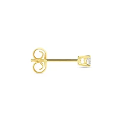 Boucle D'oreille Puce Unitaire Victoria Or Jaune Diamant