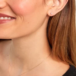 Boucle D'oreille Puce Unitaire Victoria Or Jaune Diamant