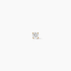 Boucle D'oreille Puce Unitaire Victoria Or Jaune Diamant