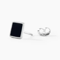 Boucle D'oreille Unitaire Argent Blanc Midas