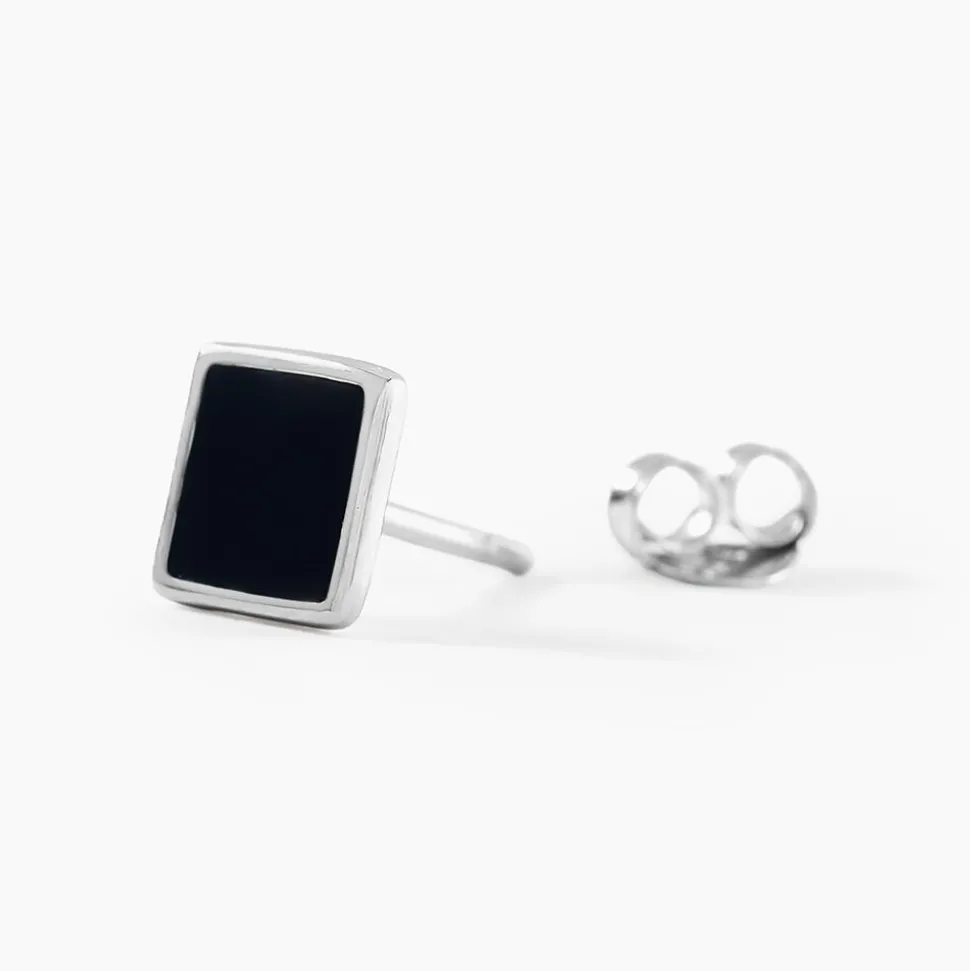 Boucle D'oreille Unitaire Argent Blanc Midas