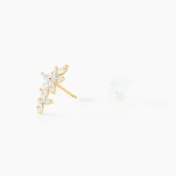 Marc Orian Bijoux Zirconium|Boucles D'Oreilles Fleur > Boucle D'oreille Unitaire Kristjana Or Jaune Oxyde De Zirconium