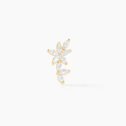 Marc Orian Bijoux Zirconium|Boucles D'Oreilles Fleur > Boucle D'oreille Unitaire Kristjana Or Jaune Oxyde De Zirconium