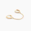Boucle D'oreille Unitaire Plaqué Or Thed Oxydes De Zirconium