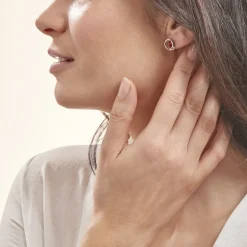 Boucles D'oreilles Argent Blanc Franjo Ambre