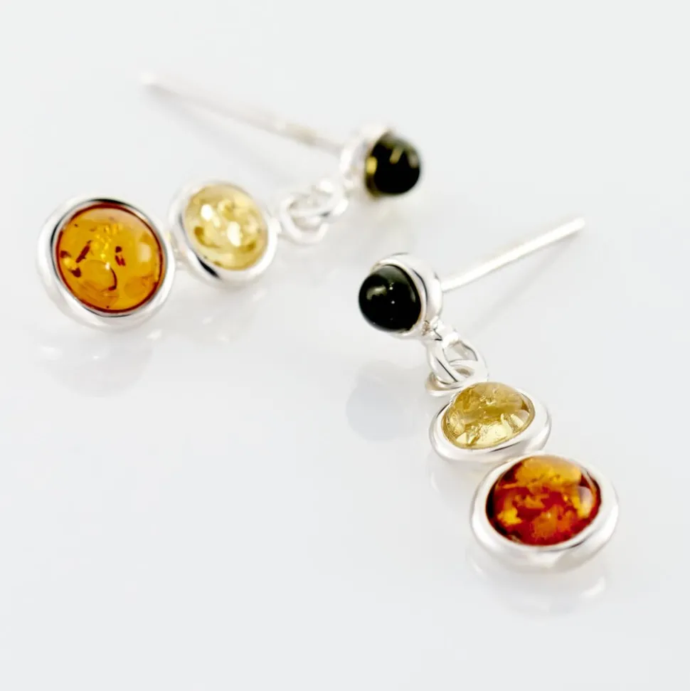 Boucles D'oreilles Argent Blanc Rosalie Ambres