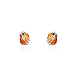 Boucles D'oreilles Argent Blanc Aleina Ambres