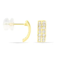 Marc Orian Bijoux Zirconium|Créoles > Boucles D'oreilles Jacobee Rondes Or Jaune Oxyde De Zirconium