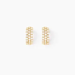 Marc Orian Bijoux Zirconium|Créoles > Boucles D'oreilles Jacquelene Rondes Or Jaune Oxyde De Zirconium