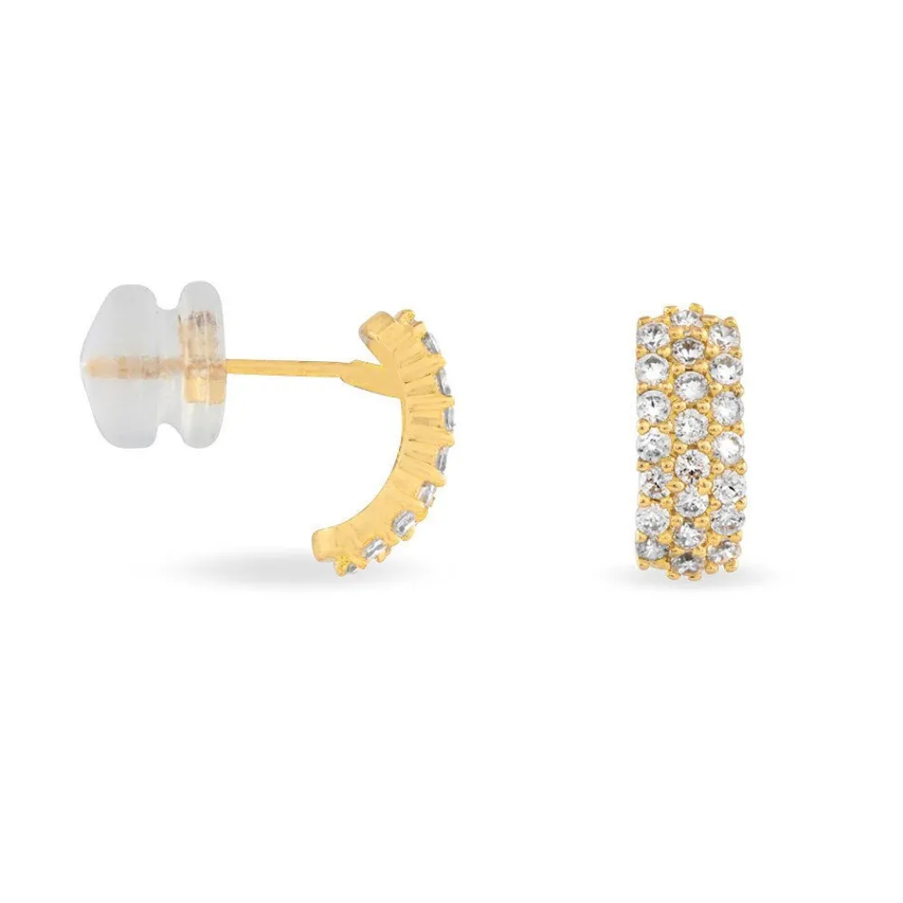 Marc Orian Bijoux Zirconium|Créoles > Boucles D'oreilles Jacquelene Rondes Or Jaune Oxyde De Zirconium