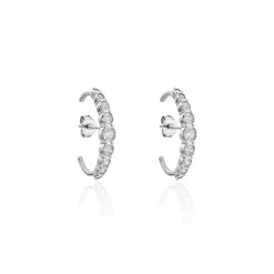 Boucles D'oreilles Liviu Argent Blanc Oxyde De Zirconium