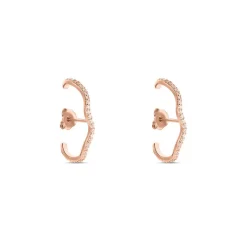 Boucles D'oreilles Lowri Argent Rose Oxyde De Zirconium