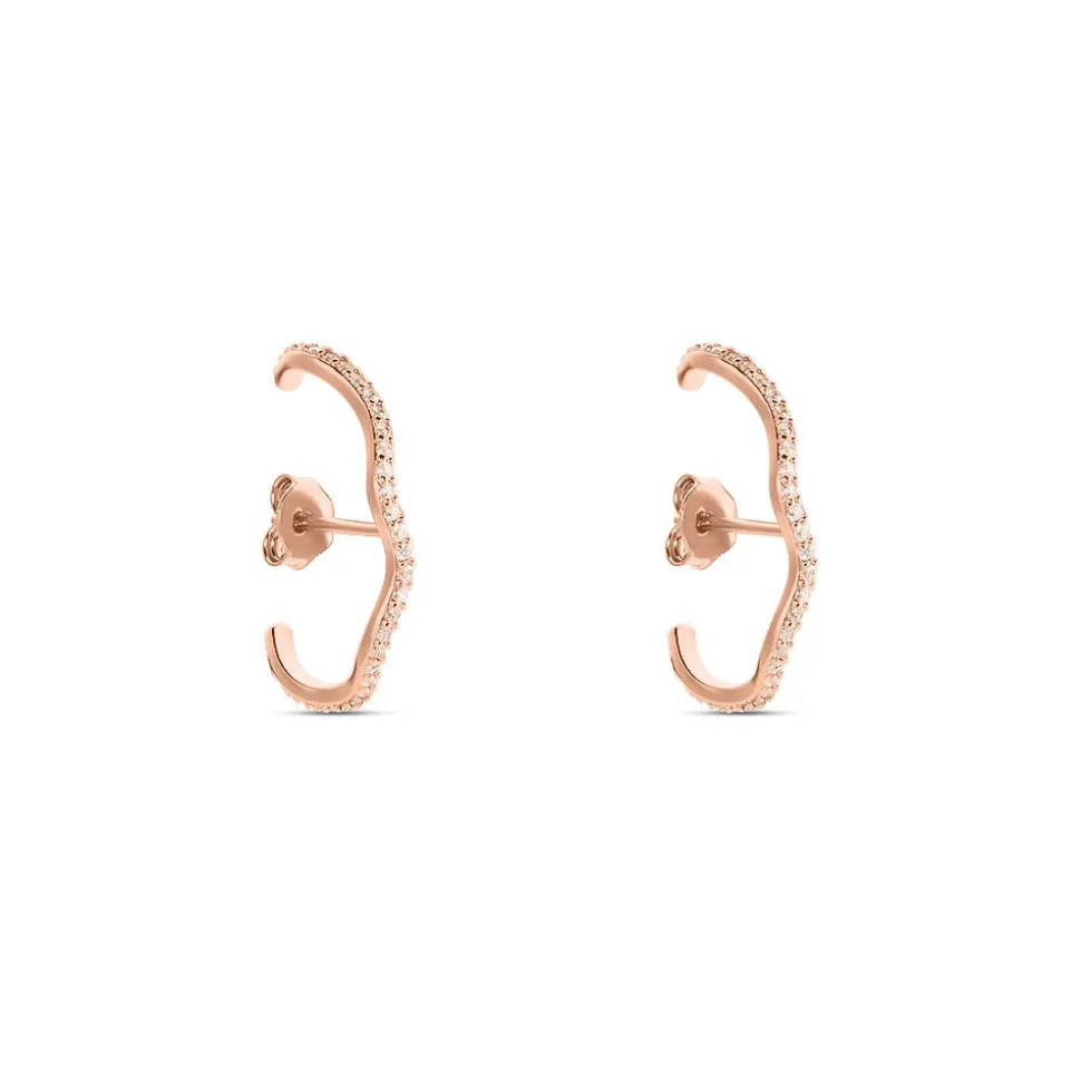 Boucles D'oreilles Lowri Argent Rose Oxyde De Zirconium
