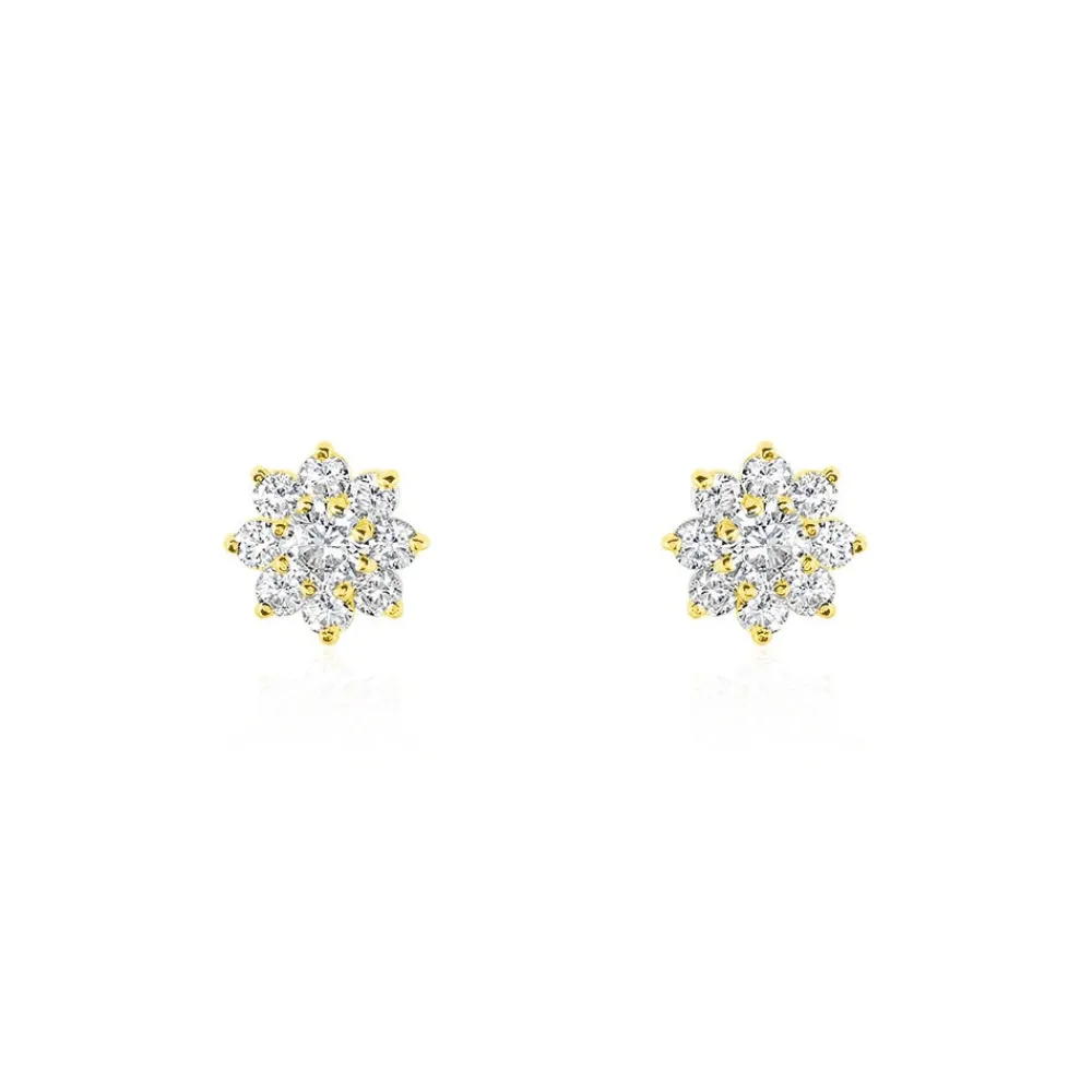 Marc Orian Pendantes|Boucles D'Oreilles Fleur > Boucles D'oreilles Or Jaune Darice Oxydes