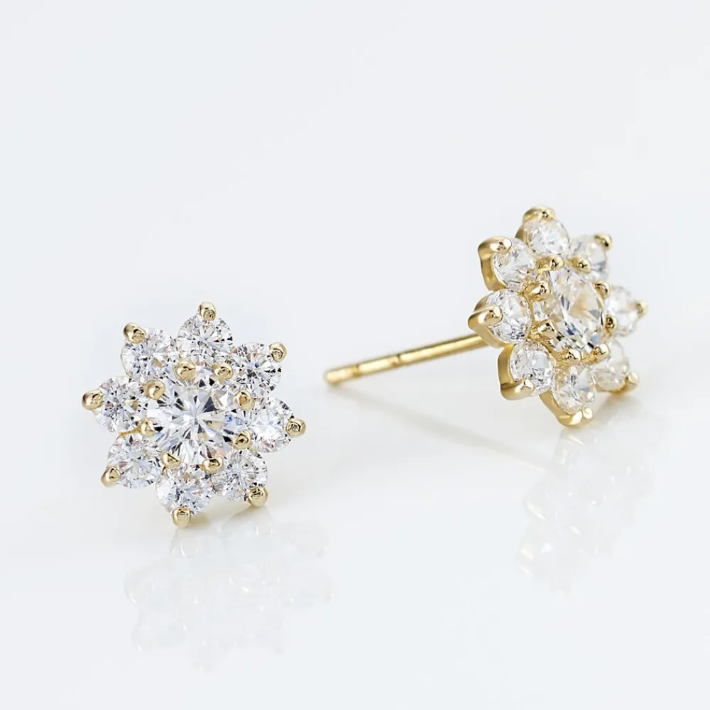 Marc Orian Pendantes|Boucles D'Oreilles Fleur > Boucles D'oreilles Or Jaune Darice Oxydes