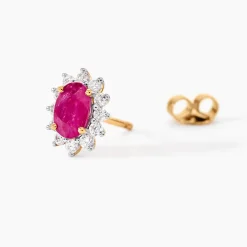 Marc Orian Anniversaire De Mariage|Boucles D'Oreilles Mariage > Boucles D'oreilles Or Jaune Rubis Diamants