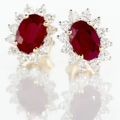Marc Orian Anniversaire De Mariage|Boucles D'Oreilles Mariage > Boucles D'oreilles Or Jaune Rubis Diamants