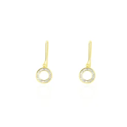 Boucles D'oreilles Pendantes Lavande Or Jaune Oxydes
