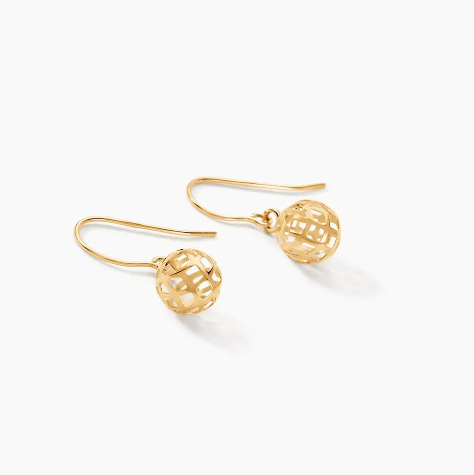 Boucles D'oreilles Pendantes Fidelia Boules Or Jaune