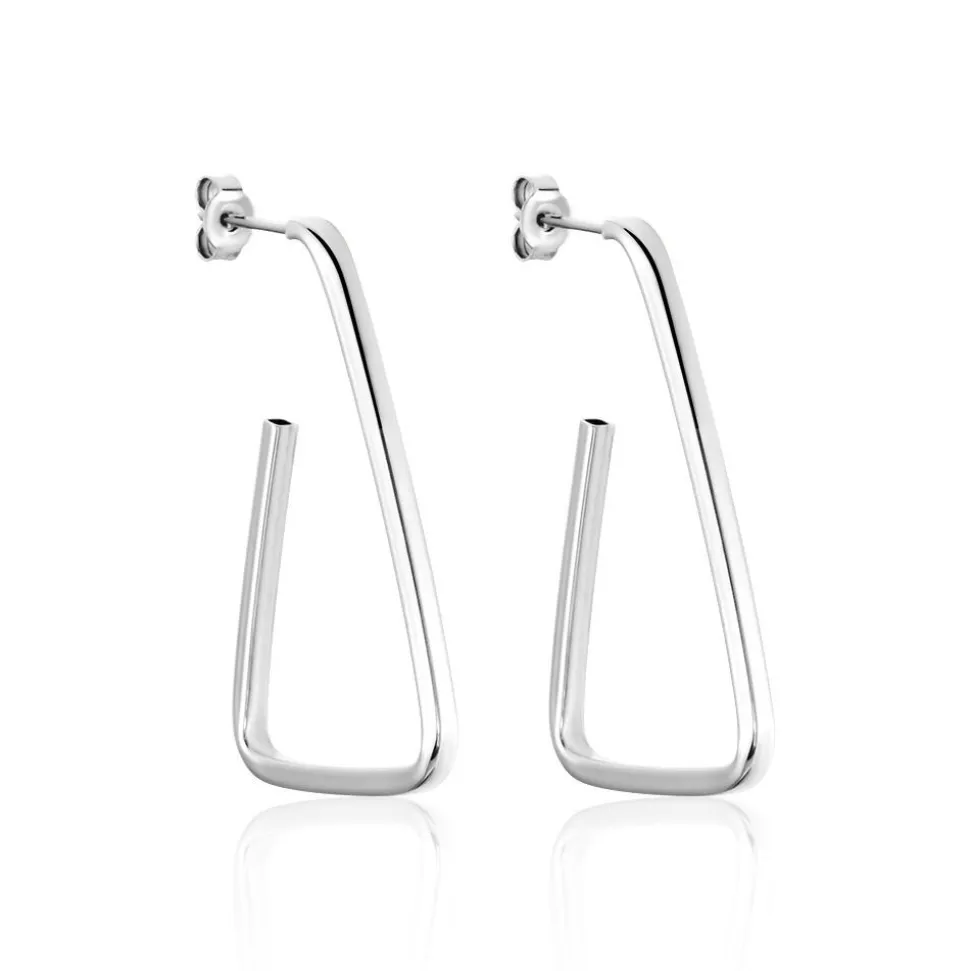 Boucles D'oreilles Pendantes Argent Blanc Timothea