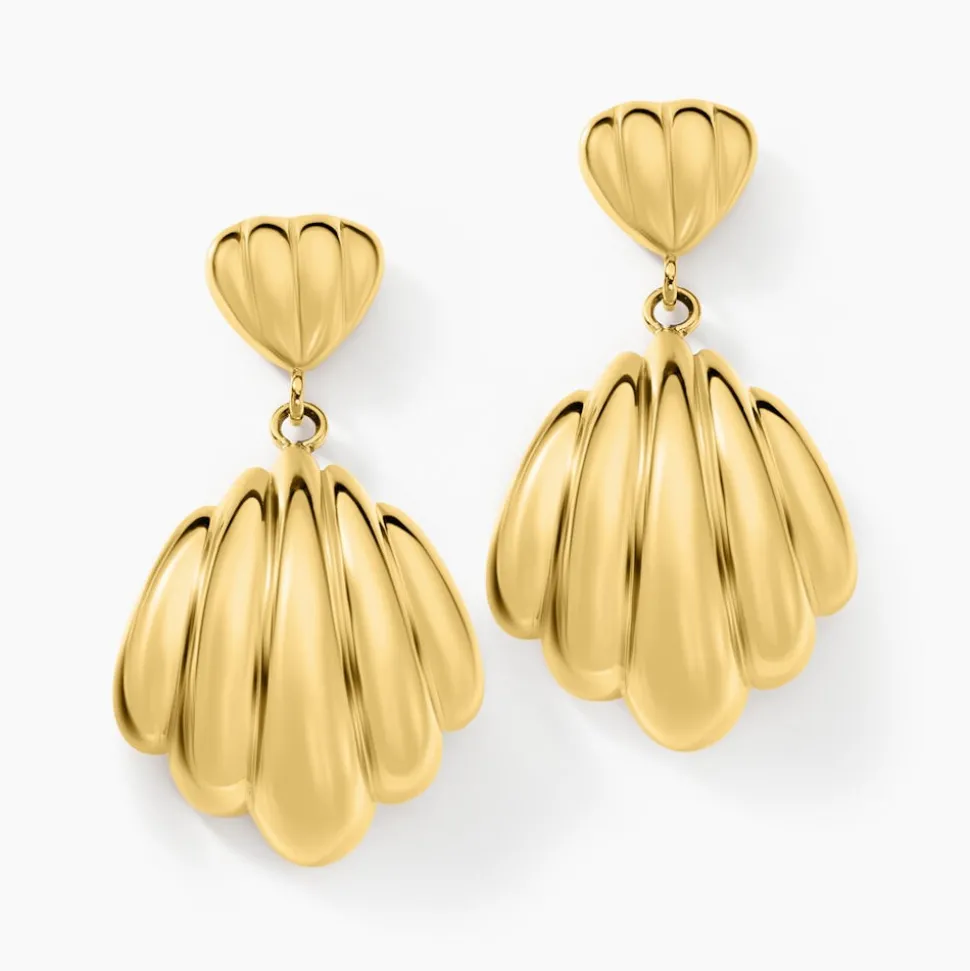 Boucles D'oreilles Pendantes Dila Acier Jaune