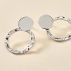 Boucles D'oreilles Pendantes Merrilie Argent Blanc