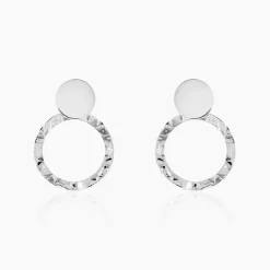 Boucles D'oreilles Pendantes Merrilie Argent Blanc