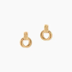 Boucles D'Oreilles Pendantes Netty Plaqué Or Jaune