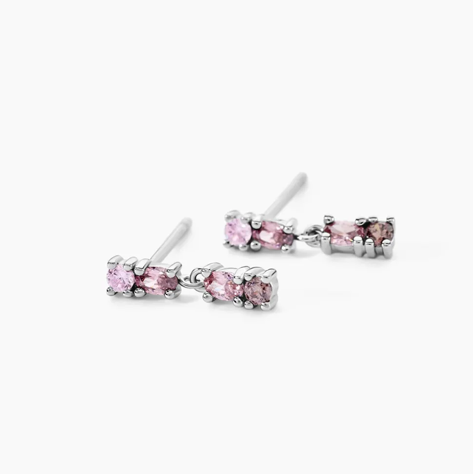 Marc Orian Pendantes|Boucles D'Oreilles Argent > Boucles D'oreilles Pendantes Angelika Argent Blanc Pierre De Synthese