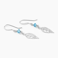 Marc Orian Pendantes|Boucles D'Oreilles Argent > Boucles D'oreilles Pendantes Angelika Argent Blanc Pierre De Synthese