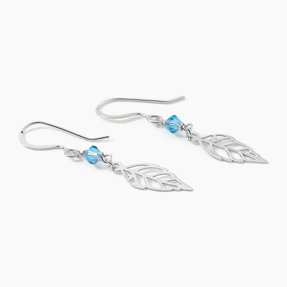 Marc Orian Pendantes|Boucles D'Oreilles Argent > Boucles D'oreilles Pendantes Angelika Argent Blanc Pierre De Synthese