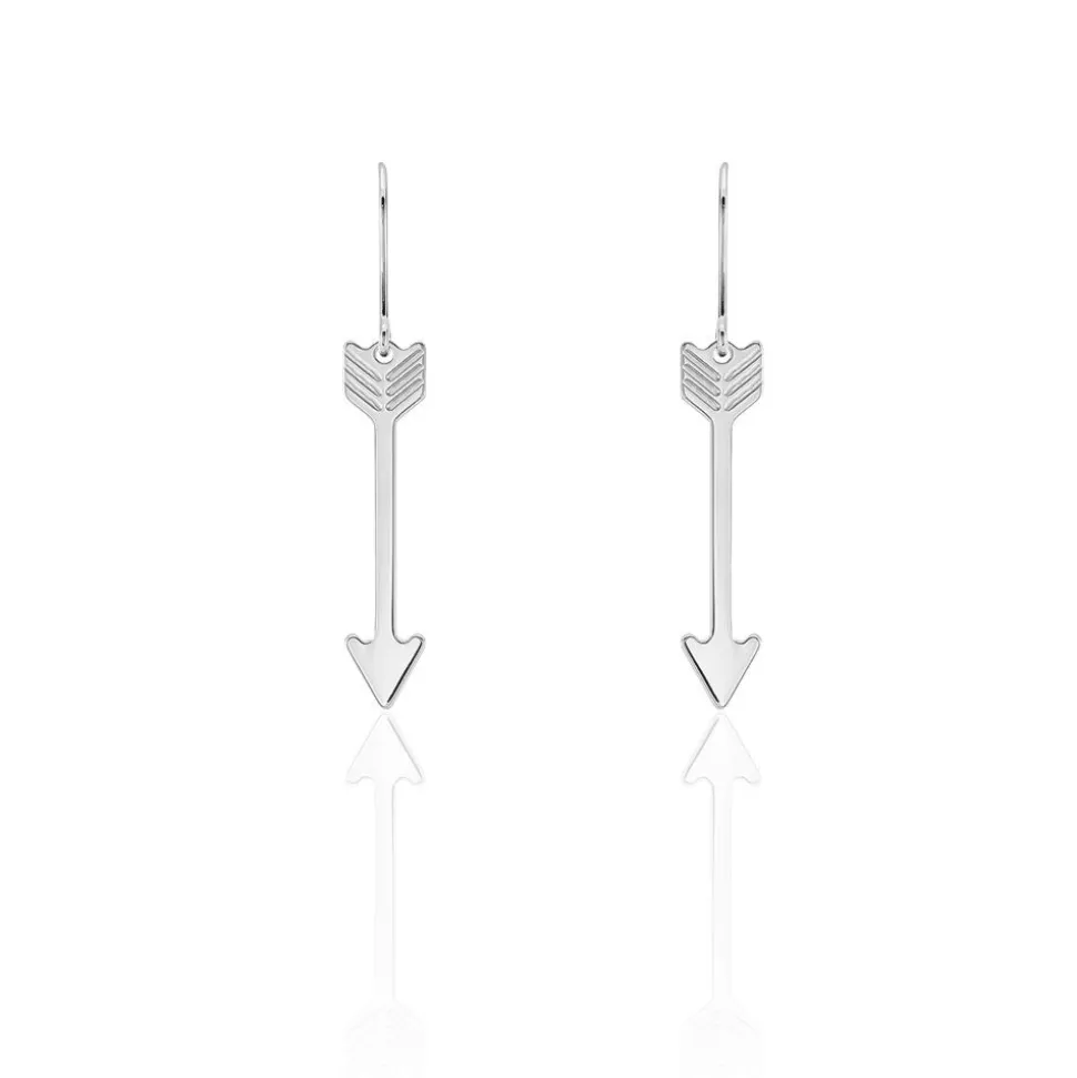 Boucles D'oreilles Pendantes Shaneze Argent Blanc