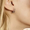 Boucles D'oreilles Pendantes Argent Blanc Oxyde De Zirconium