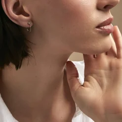 Marc Orian Pendantes|Boucles D'Oreilles Argent > Boucles D'oreilles Pendantes Molly Argent Blanc