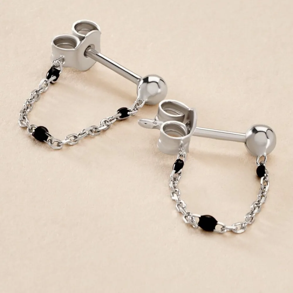 Marc Orian Pendantes|Boucles D'Oreilles Argent > Boucles D'oreilles Pendantes Molly Argent Blanc