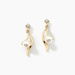 Marc Orian Pendantes|Parures De Mariage > Boucles D'oreilles Pendantes Orientale Or Jaune Perle De Culture