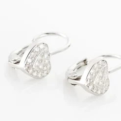 Boucles D'oreilles Pendantes Maximin Argent Blanc Oxyde De Zirconium