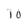 Boucles D'oreilles Pendantes Argent Céramique Et Oxyde De Zirconium