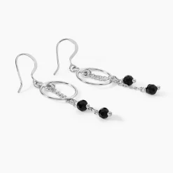 Marc Orian Pendantes|Boucles D'Oreilles Argent > Boucles D'oreilles Pendantes Tamar Argent Blanc Pierre De Synthese