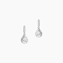 Marc Orian Pendantes|Bijoux Zirconium > Boucles D'oreilles Pendantes Briony Argent Blanc Oxyde De Zirconium