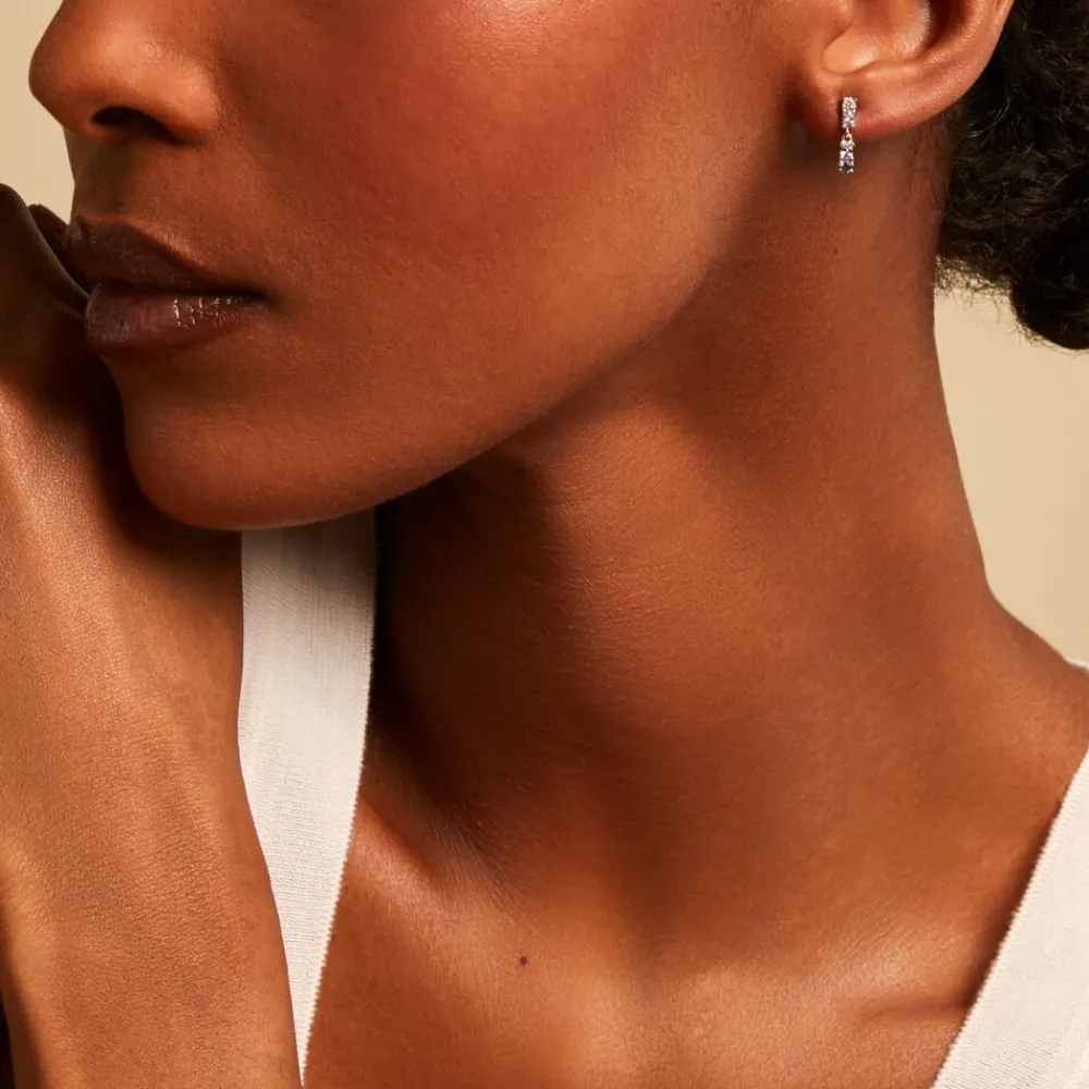 Marc Orian Pendantes|Bijoux Zirconium > Boucles D'Oreilles Pendantes Dion Argent Blanc Oxyde De Zirconium