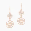 Marc Orian Pendantes|Boucles D'Oreilles Fleur > Boucles D'oreilles Pendantes Margotte Argent Rose