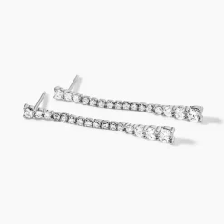 Marc Orian Pendantes|Bijoux Zirconium > Boucles D'oreilles Pendantes Amenis Argent Blanc Oxyde De Zirconium